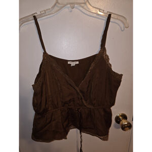 American Eagle Outfitters Brown Lace Cropped Camisole Size XL